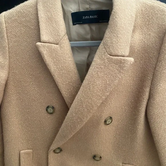 ZARA BASIC TAN COAT - Picture 5 of 5